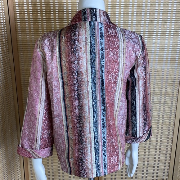 🔷Bantry Bay By Tina Camato Brocade Multicolor Open Front Balzer Lightweight - Picture 5 of 6